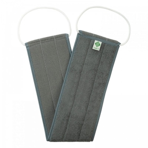 Длинная мочалка-скраб Green Fiber CARE 20, серая